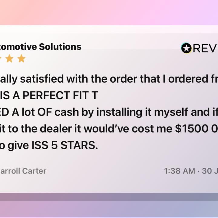 ISS Automotive Solutions 5 star review on 30th July 2023