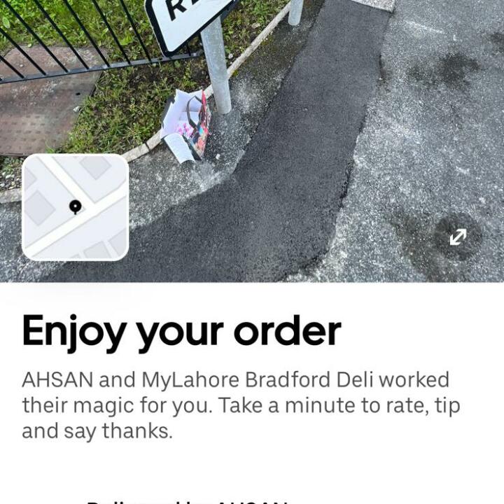 UberEATS 1 star review on 26th August 2023