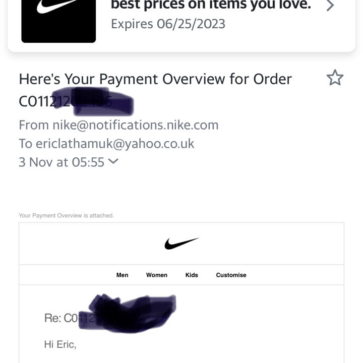 Nike 1 star review on 20th November 2022