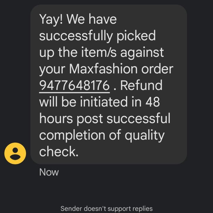 max fashion 1 star review on 22nd February 2022