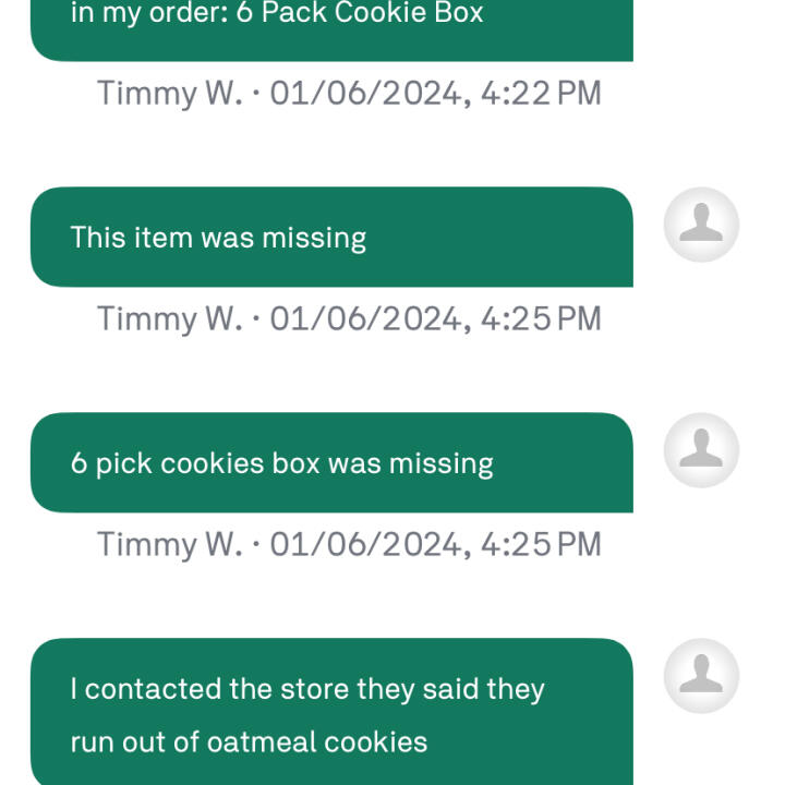 UberEATS 1 star review on 19th January 2024