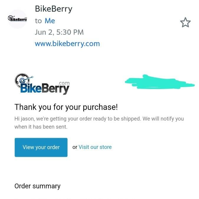 Bikeberry 1 star review on 2nd July 2022