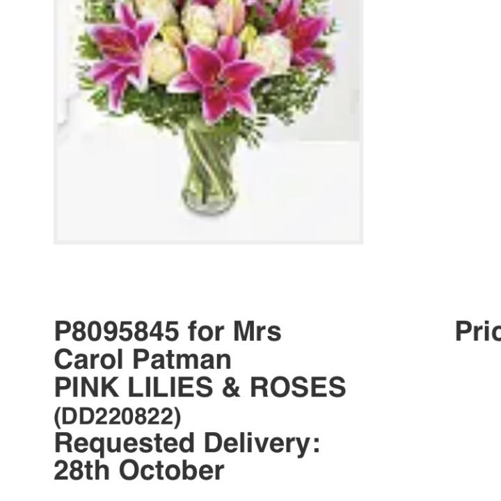 place  a review for prestige flowers 1 star review on 4th November 2022