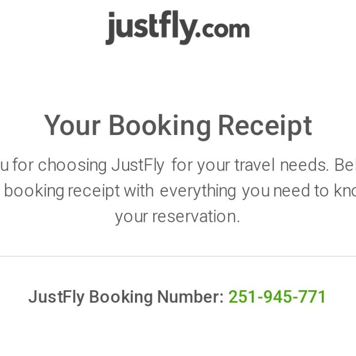 JustFly 1 star review on 9th April 2024
