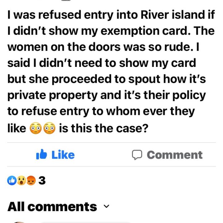 River Island 1 star review on 11th May 2021