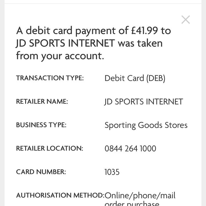 JD Sports 1 star review on 11th December 2016