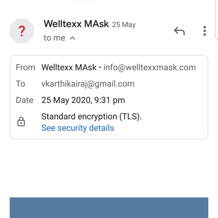 welltexxmask.com 1 star review on 6th June 2020