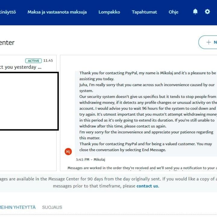 Paypal 1 star review on 3rd September 2021