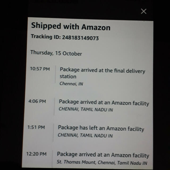 Amazon India 1 star review on 16th October 2020