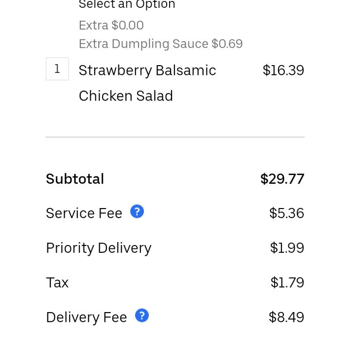 UberEATS 1 star review on 19th February 2024