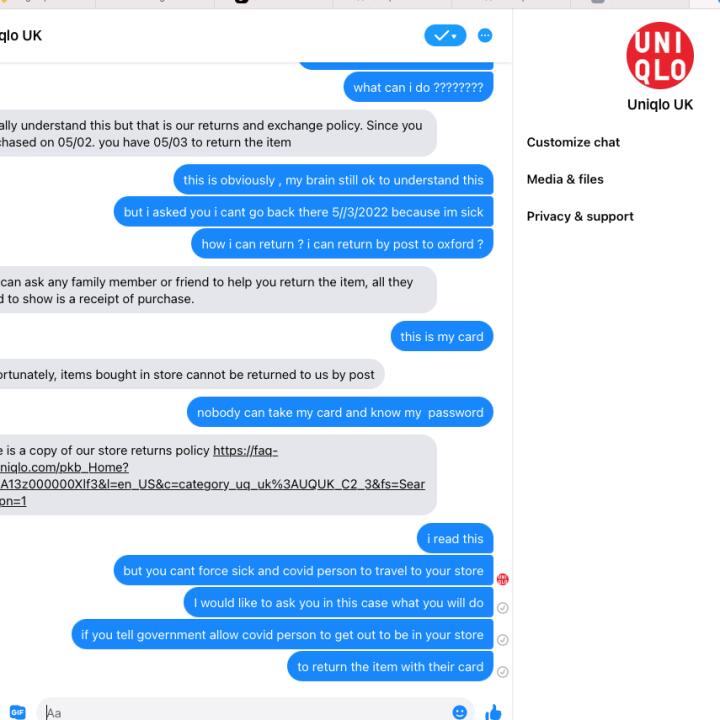 UNIQLO 1 star review on 21st February 2022