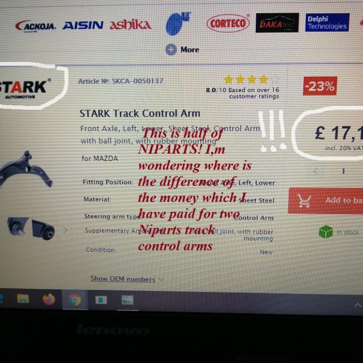 www.buycarparts.co.uk 1 star review on 30th May 2020