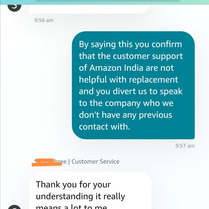 Amazon India 1 star review on 4th December 2023