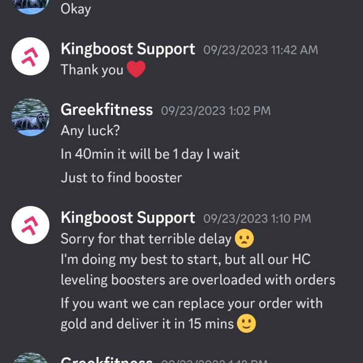 kingboost.net 1 star review on 29th September 2023
