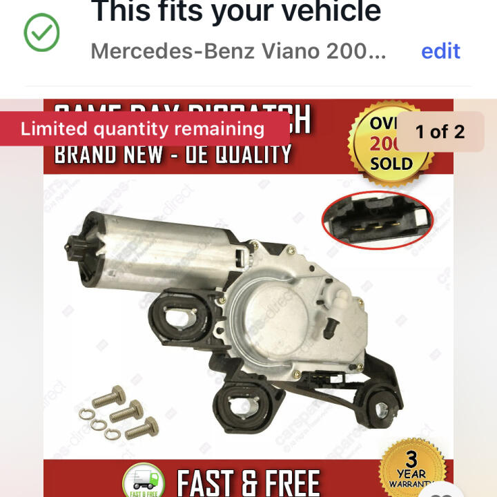 Car spares direct 1 star review on 3rd November 2021