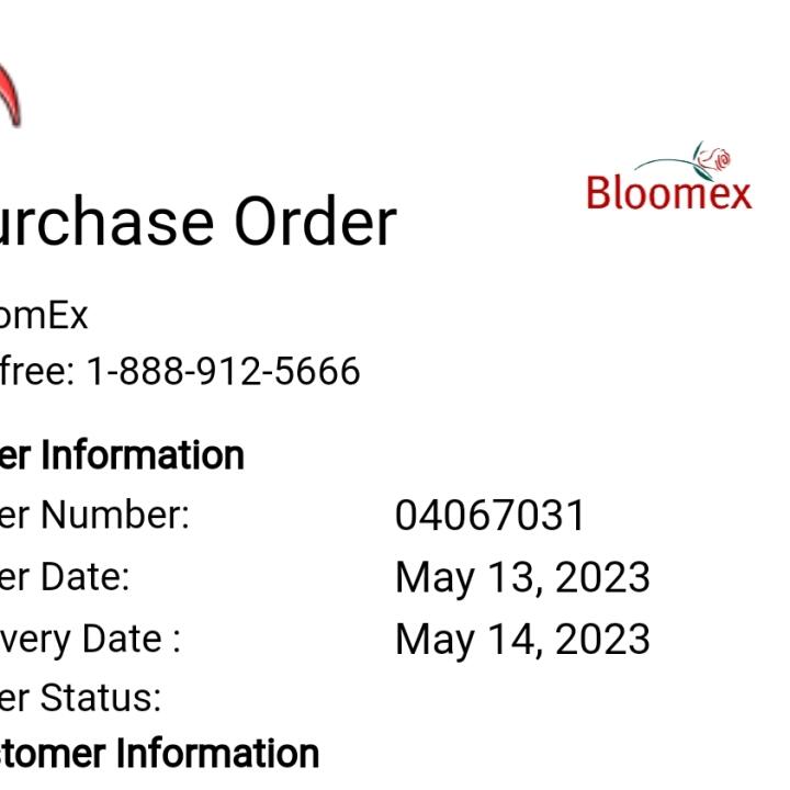 Bloomex 1 star review on 18th May 2023
