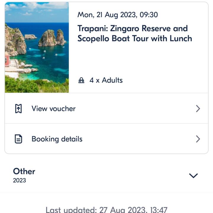 GetYourGuide 1 star review on 27th August 2023