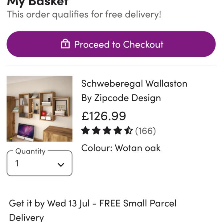 Wayfair 1 star review on 6th July 2022