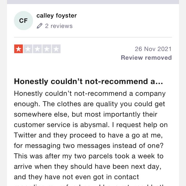 Isawitfirst.com 1 star review on 21st March 2022