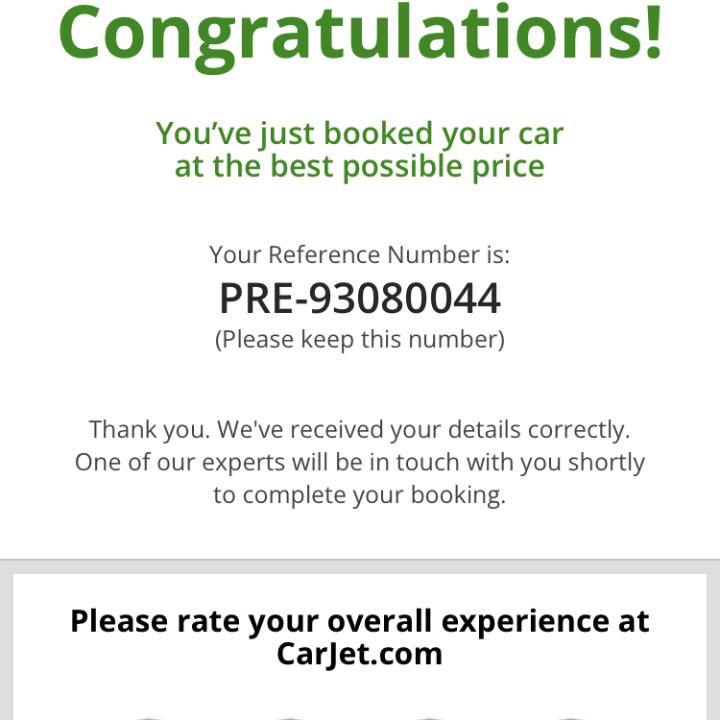 CarJet.com 1 star review on 11th November 2023