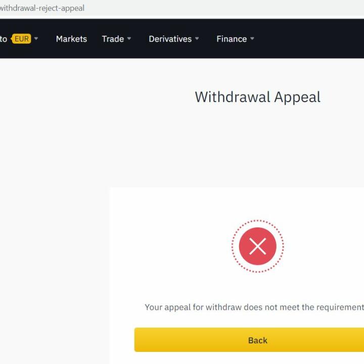 Binance 1 star review on 26th March 2021