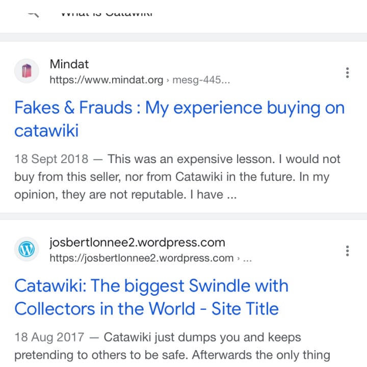 Catawiki 1 star review on 6th November 2022