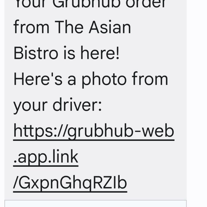 grubHub 1 star review on 22nd April 2024