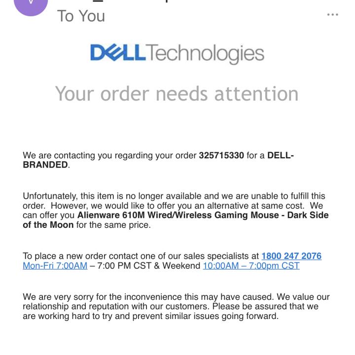 Dell 1 star review on 1st March 2022