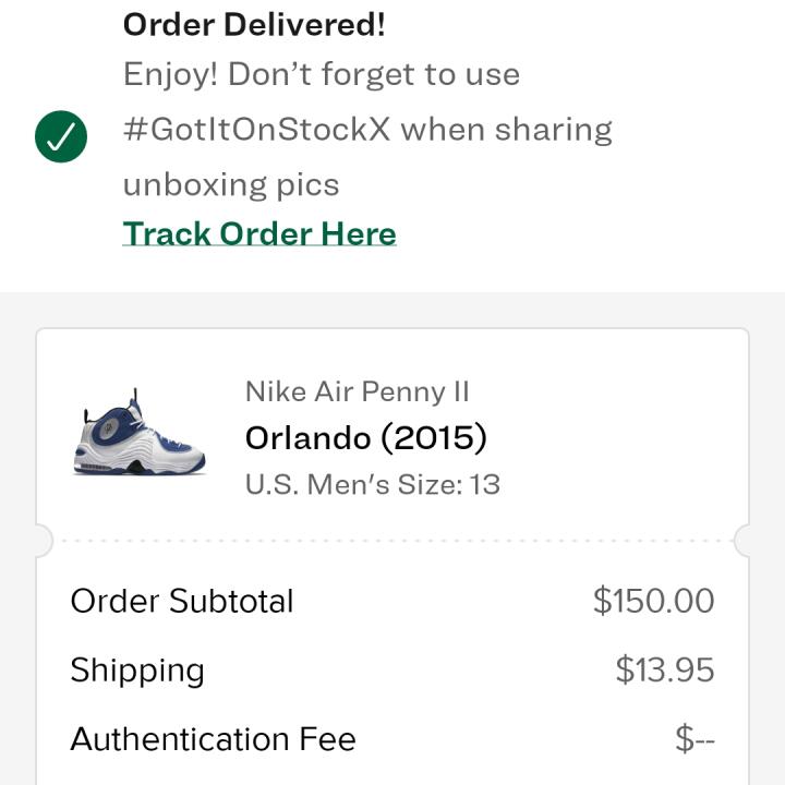 StockX 1 star review on 30th June 2021