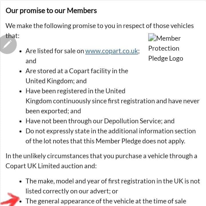 Copart UK Limited 1 star review on 15th September 2022