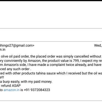Amazon India 1 star review on 21st May 2021
