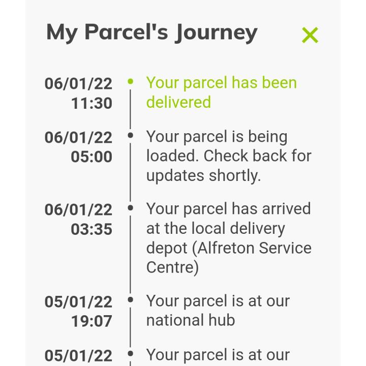 Yodel 1 star review on 7th January 2022