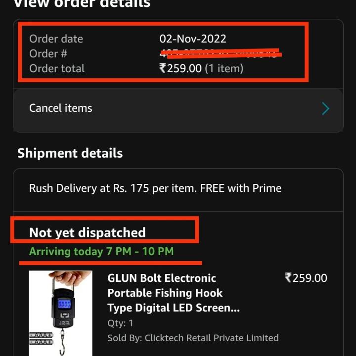 Amazon India 1 star review on 5th November 2022
