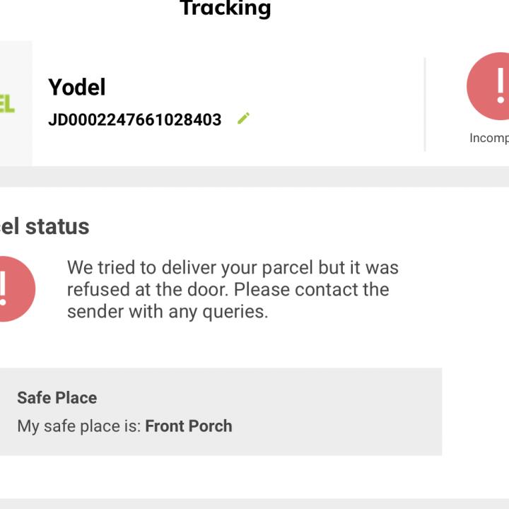 Yodel 1 star review on 11th February 2022