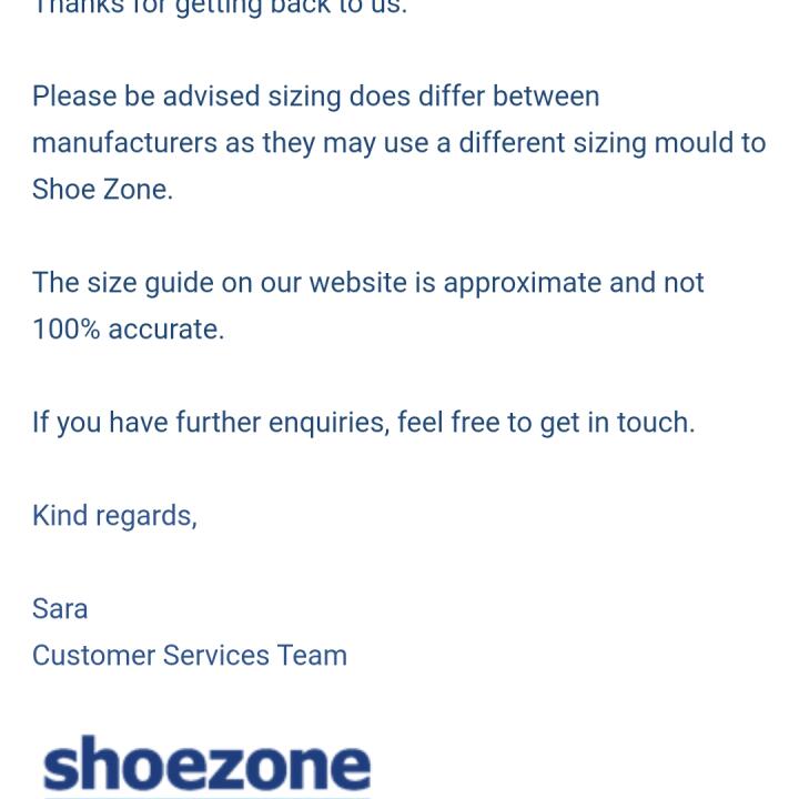 Shoe Zone 1 star review on 18th April 2021