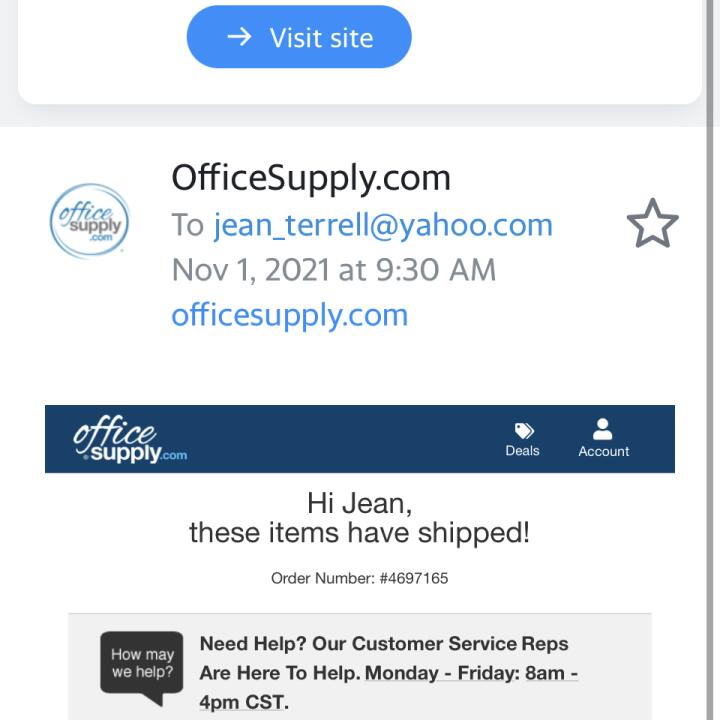 OfficeSupply.com 1 star review on 6th March 2022