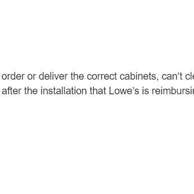 Lowes 1 star review on 5th February 2024