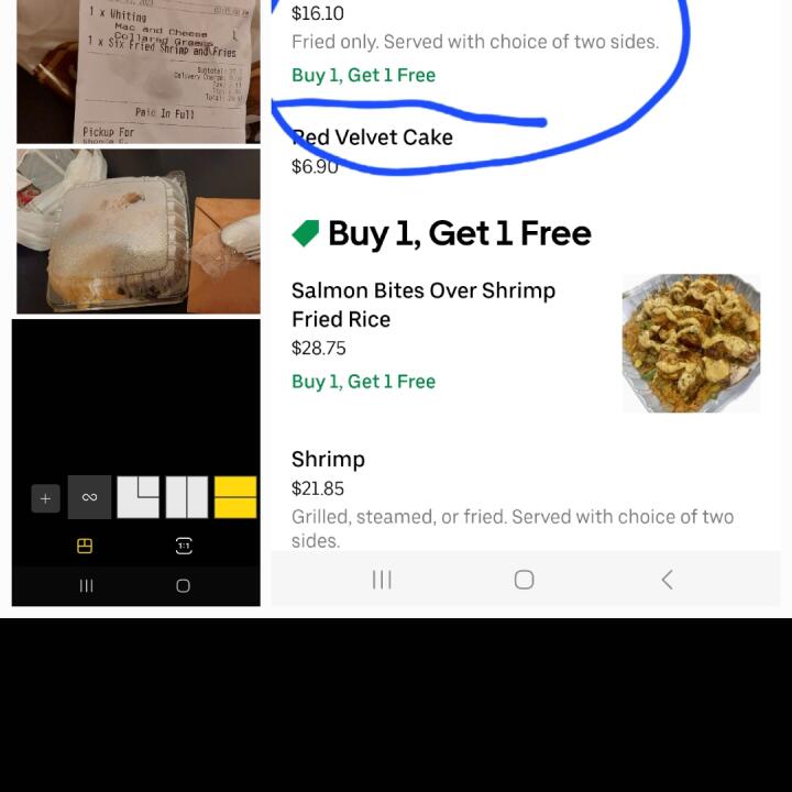 UberEATS 1 star review on 4th September 2023