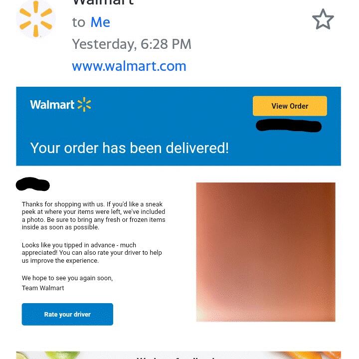 Walmart 1 star review on 7th December 2020