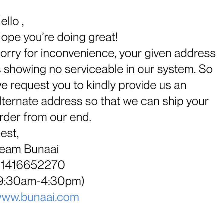 Bunaai.com 1 star review on 12th May 2022