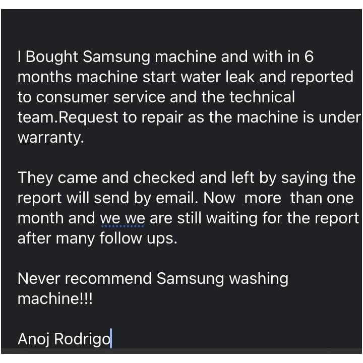 Samsung 1 star review on 24th March 2024