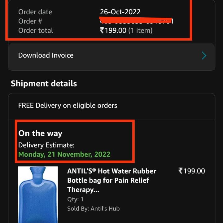 Amazon India 1 star review on 5th November 2022