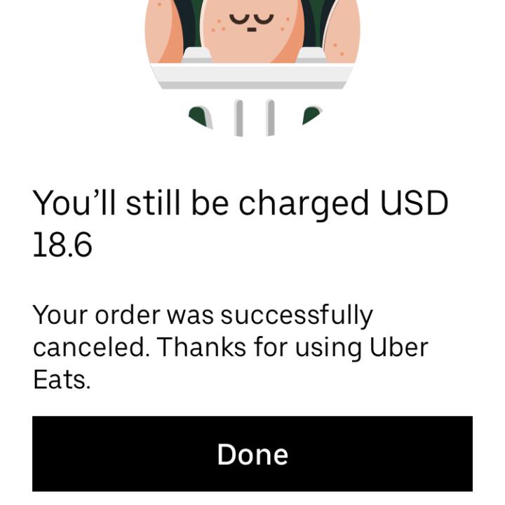 UberEATS 1 star review on 16th February 2023