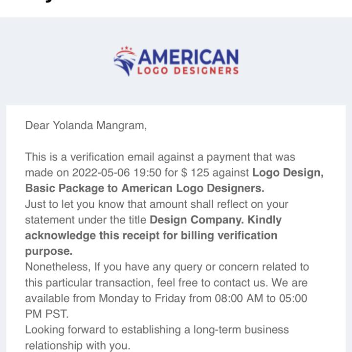 American Logo Designers 1 star review on 2nd July 2022