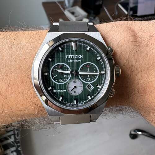 Zenshin Senkei Green Dial Super Titanium Bracelet CA4691-59X | CITIZEN Zenshin Senkei Green Dial Super Titanium Bracelet CA4691-59X | CITIZEN