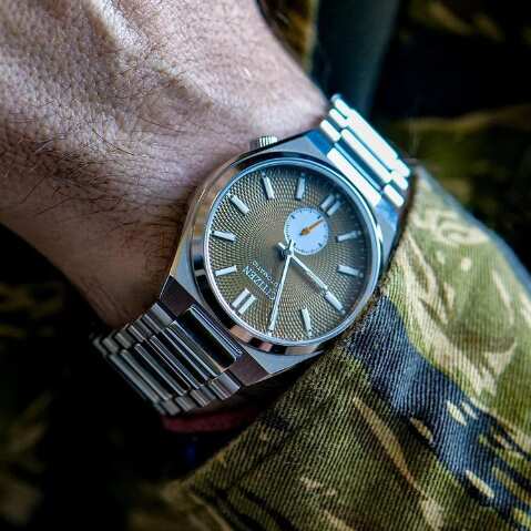 TSUYOSA Small Second Green Dial Stainless Steel Bracelet NK5010 TSUYOSA Small Second Green Dial Stainless Steel Bracelet NK5010